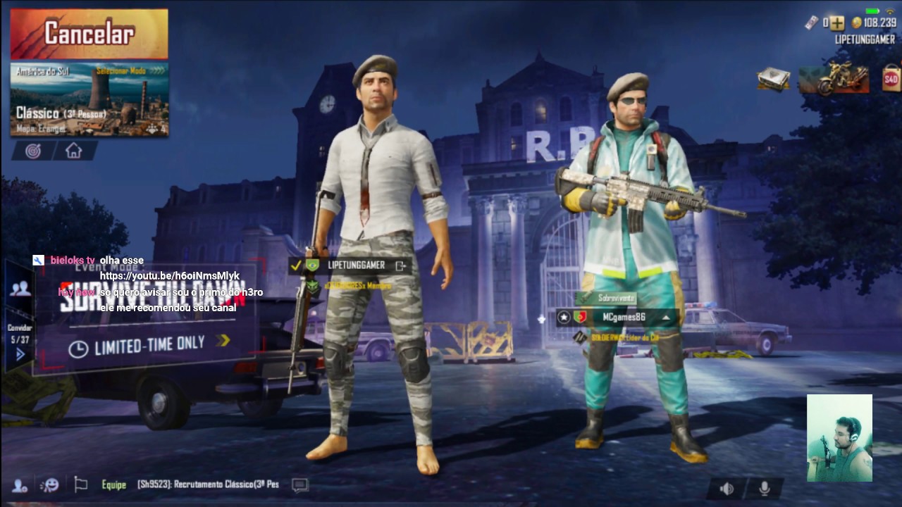 felipe vi Pubg Mobile Ao vivo SQD