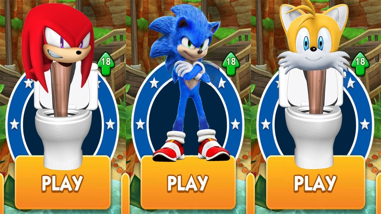 Sonic Dash vs Skibidi Toilet - Movie Sonic vs Tails vs Knuckles vs All ...