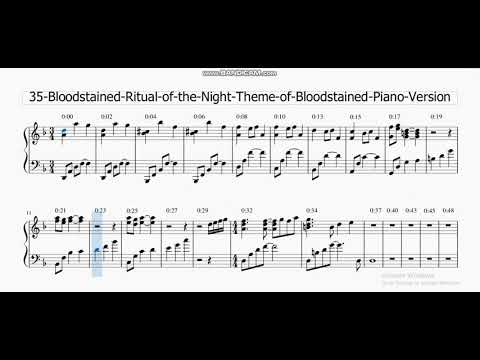 [试听用琴谱; Demo] 35-Bloodstained-Ritual-of-the-Night-Theme-of-Bloodstained-Piano-Version