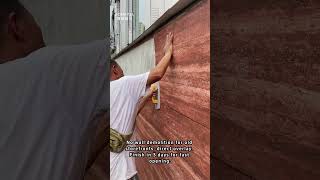 No wall demolition for old storefronts, direct overlay. #FlexibleStone #OldWallRenovation #mcm