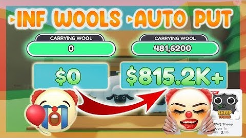 🐑[NEW] SHEEP TYCOON SCRIPT ✧ Infinite Wools/Money ✧ Auto Put Wools