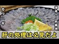 【肝の処理は必見】カワハギのさばき方と刺身の作り方/肝醤油/皮引き/骨取り/三枚おろし