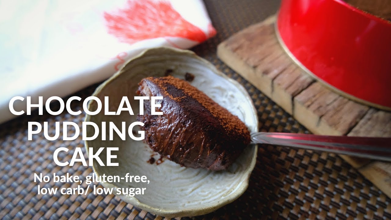 Chocolate Pudding Cake (No bake, gluten-free, low carb, low sugar, sugar-free option)