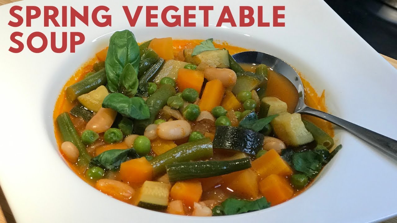 Healthy spring vegetable soup | healthy vegan meals