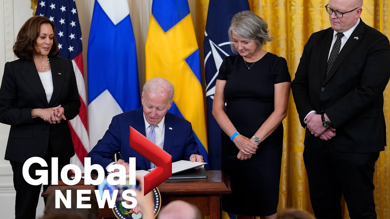 Biden signs ratification documents for Sweden, Finland to join NATO ...