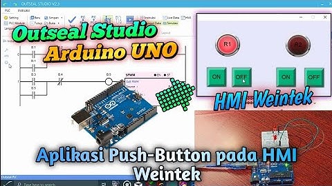 PLC Arduino‼️Aplikasi Push Button Pada HMI Weintek