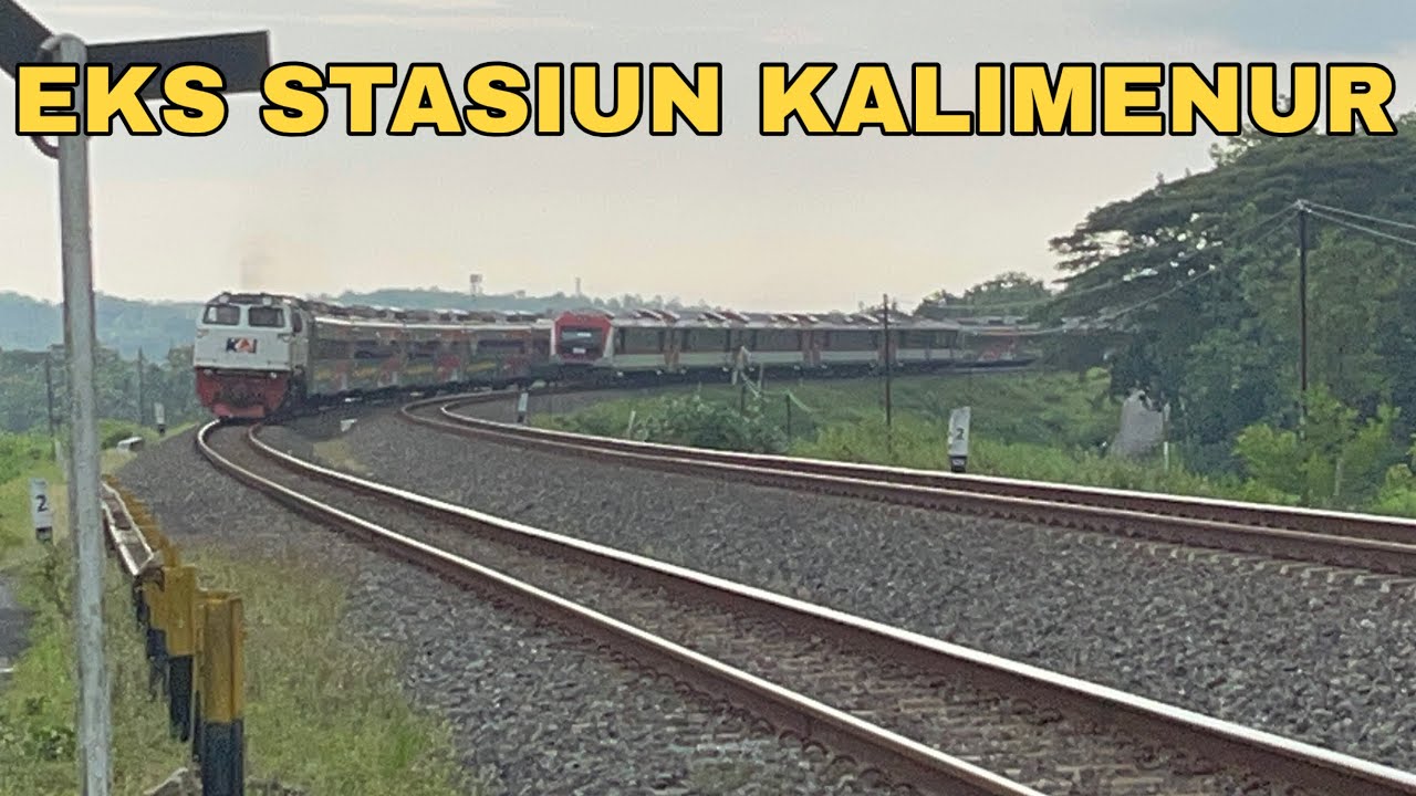 Kumpulan Kereta Melintas Wates dan Ex Stasiun Kalimenur 