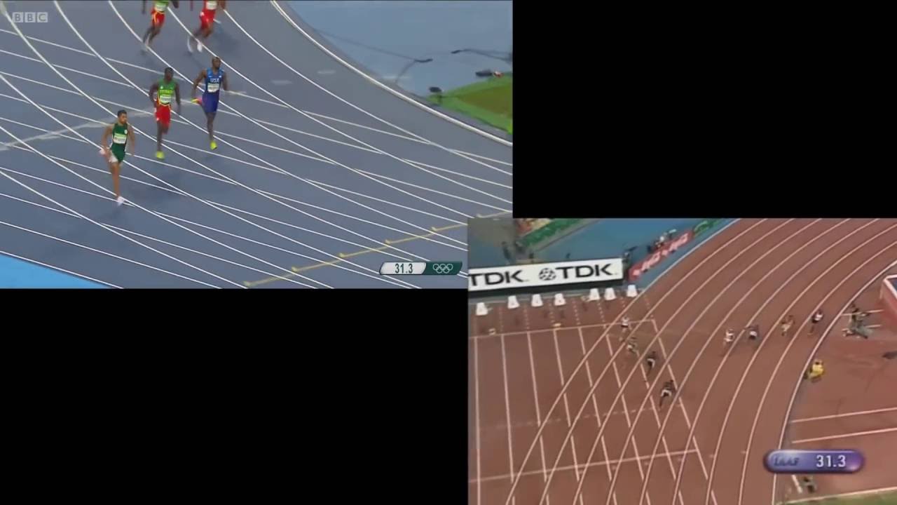 400m 43.03 vs 43.18