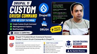 Drupal 11 Custom Drush Command Tutorial | Create Custom Drush Commands Step by Step Profile
