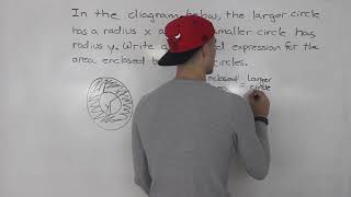 MCR3U - Factoring Word Problem with Circles - Grade 11 Functions