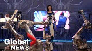 Humanoids, COVID-testing bots on display at China's robot expo