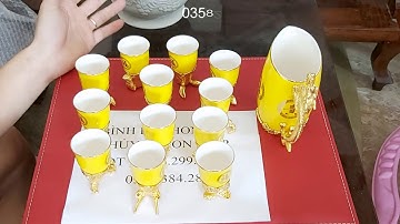bộ Ly rượu 12 con giáp bằng sứ 0358299585