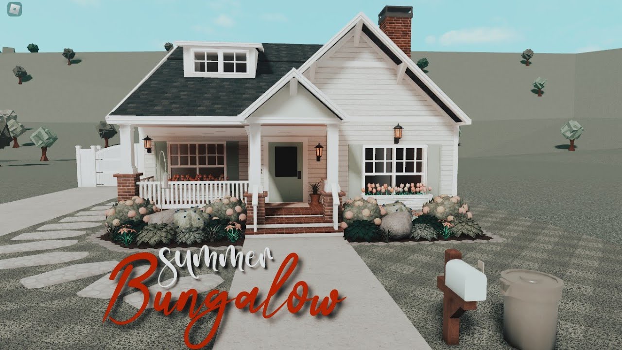 Bloxburg Summer Bungalow house 85k Speedbuild Yas4mn YouTube
