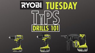 RYOBI Tuesday Tips: Drills 101