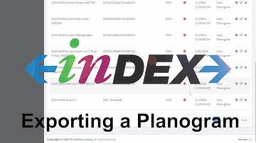 Export a Planogram (inDEX)