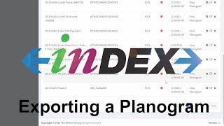 Export a Planogram (inDEX)