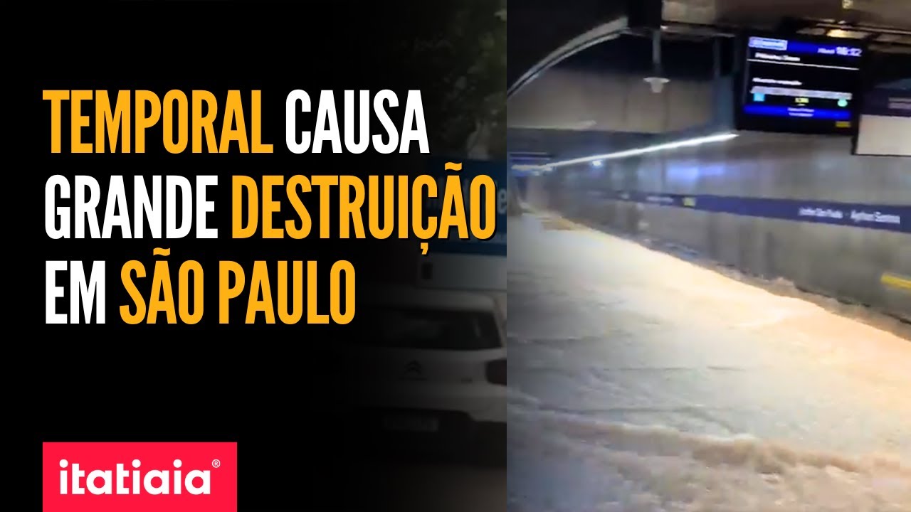 TEMPORAL EM SÃO PAULO CAUSA ALAGAMENTOS E 'TRANSFORMA' O CÉU DA CIDADE