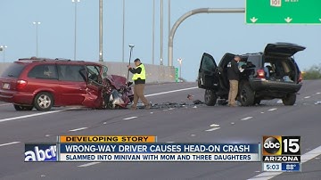 Wrong-way driver causes head-on crash