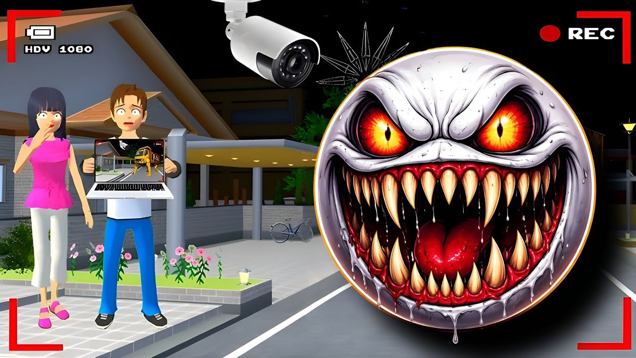 Yuta Mio Panik CCTV Merekam BADUT MISTERIUS Di Depan Rumah 😱| Sakura School Simulator