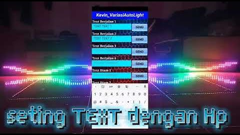 VIDEO STROBO RUNNING TEXT 5 BARIS SETTING VIA WIFI