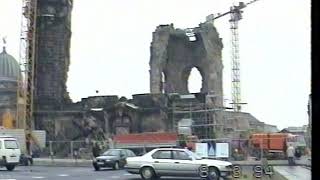Frauenkirche Dresden beim Wiederaufbau 1994