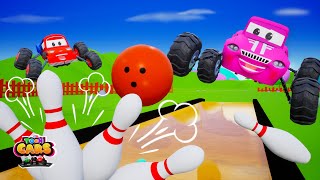 Super Monster Cars Fun Play Bowling Game | 3D Cars Gameplay Compilation | Car Games