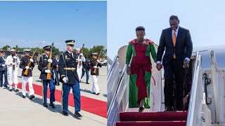 President Ruto finally lands in Washington, D.C for Biden meeting!! See how he was received!!