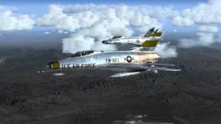P3D Milviz North American F-100 Xcountry KLUF to KABQ