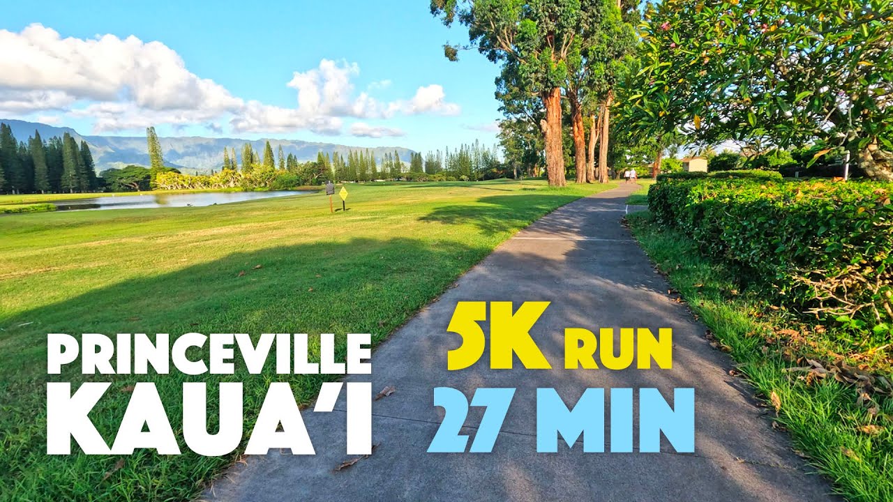 Virtual Run Princeville Kauai Hawaii | 5K Scenic Tropical Run | 4K