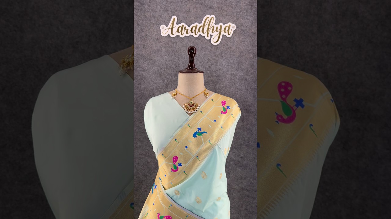 Pure Kanchipuram Paithani Silk Parrot Design Saree