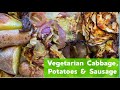 Irish Vegetarian Easy Sheet Pan Meal: Cabbage, Potatoes and Sausage
