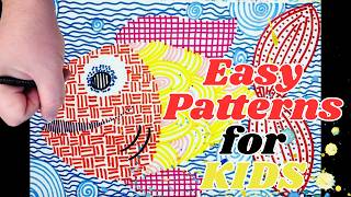 Easy Pattern Fish Drawing | Zentangle Art Lesson for Kids