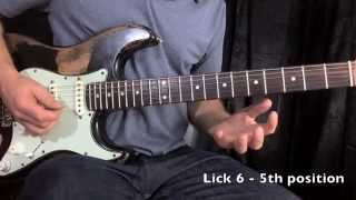 Video thumbnail of "Intro to Major Pentatonic Soloing - 9 major pentatonic licks and a practice solo"