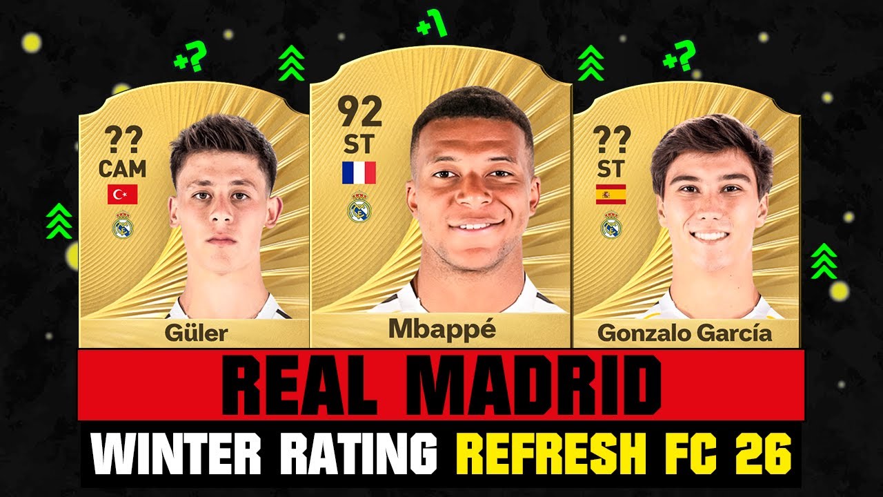 FIFA 26 | REAL MADRID WINTER RATING UPGRADES & DOWNGRADES IN FC 26! 😱🔥 ft. Mbappe, Güler, Vini...