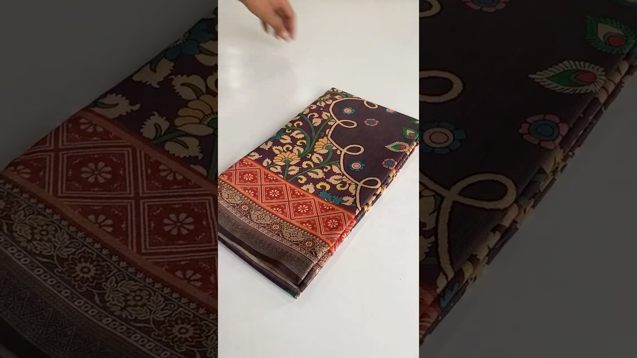 Soft Silk Kalamakari Fusion Printed Saree
