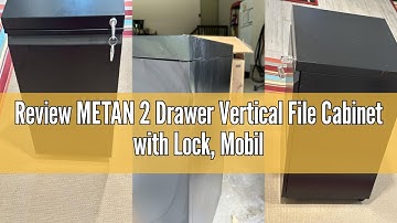 Review METAN 2 Drawer Vertical File Cabinet with Lock, Mobile Metal Filing Cabinet for Legal/Letter