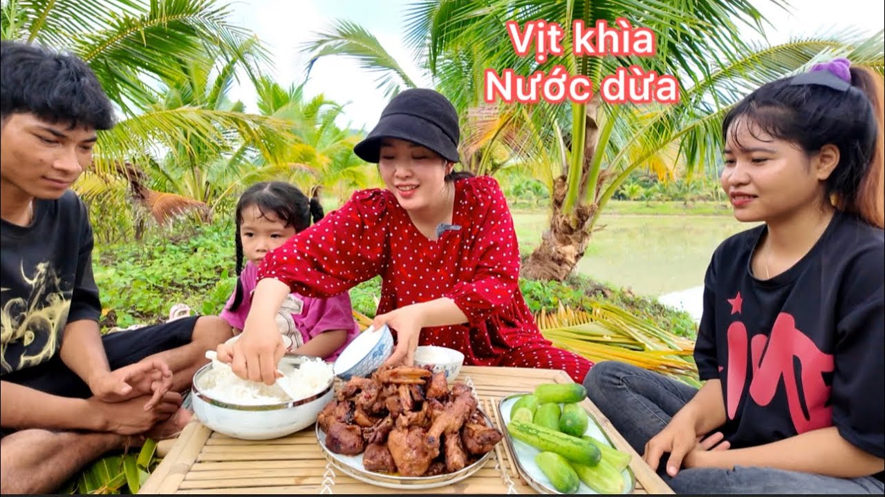 Hôm Nay Mai Cắm Câu Ngoài Ao / Bắt Vịt Khìa Nước Dừa / Nấu Bữa Cơm 