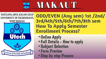 Makaut Enrollment Process Step by step Form Fill up||Odd & Even Any Sem Form Fill up details process