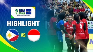 Highlight SEA VLeague 2023 Filipina VS Indonesia 0 - 3 | Moji
