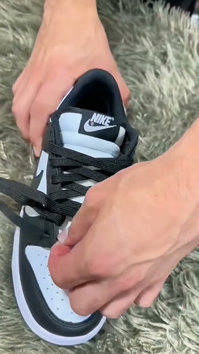 Nike dunk low panda lace tutorial (Best Way) #dunklow #lace