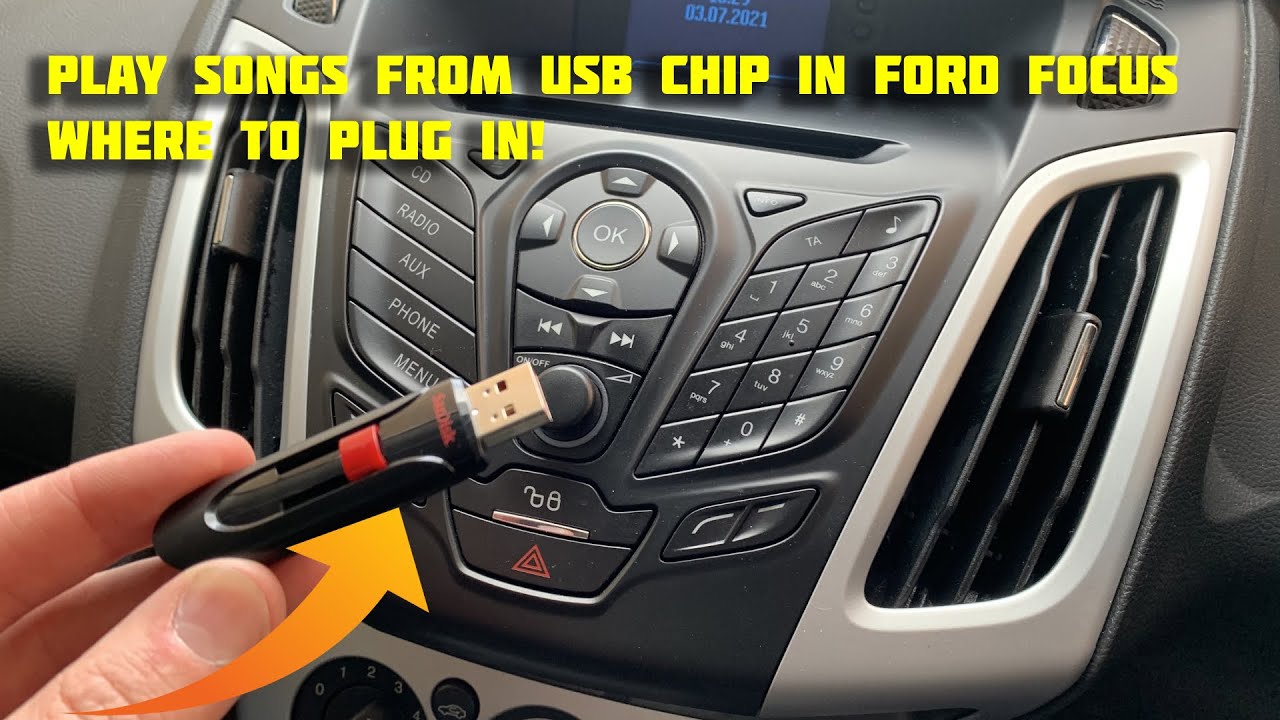 Where To Find The USB in a Ford Focus For Audio - YouTube