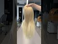 18 Brazilian Virgin Blonde Color Bone Straight Human Hair Topper For Women Topper Shorts