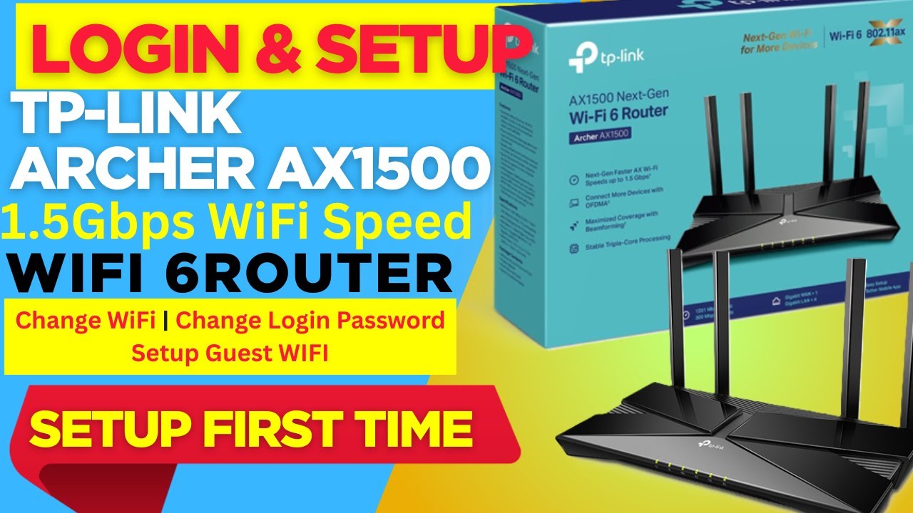 TP-link Archer AX1500 Wi-Fi 6 Router First Time Setup | Archer AX1500 ...