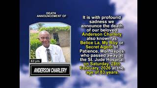 Famous Anderson Charlery ~ Short Obituary Profile