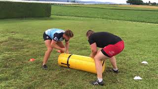 Partner Tackle Bag Punch And Down/Up Combo - Upside Strength Exercise Library