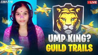 UMP  KING 👑 GUILD TRAILS 🥶  TELUGU &amp; TAMIL GIRL LIVE ❤️ #facecamgamer #freefirelive