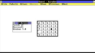 Windows 1.0 Longplay - Xword Crossword Puzzles (1989) Dominion Software screenshot 5