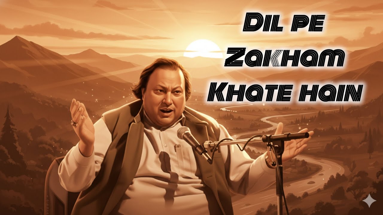 Dil pe zakham khate hain | Ustad Nusrat Fateh Ali Khan | Sad gazal 