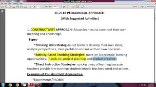 2C 2I 1R Approaches Video no  1