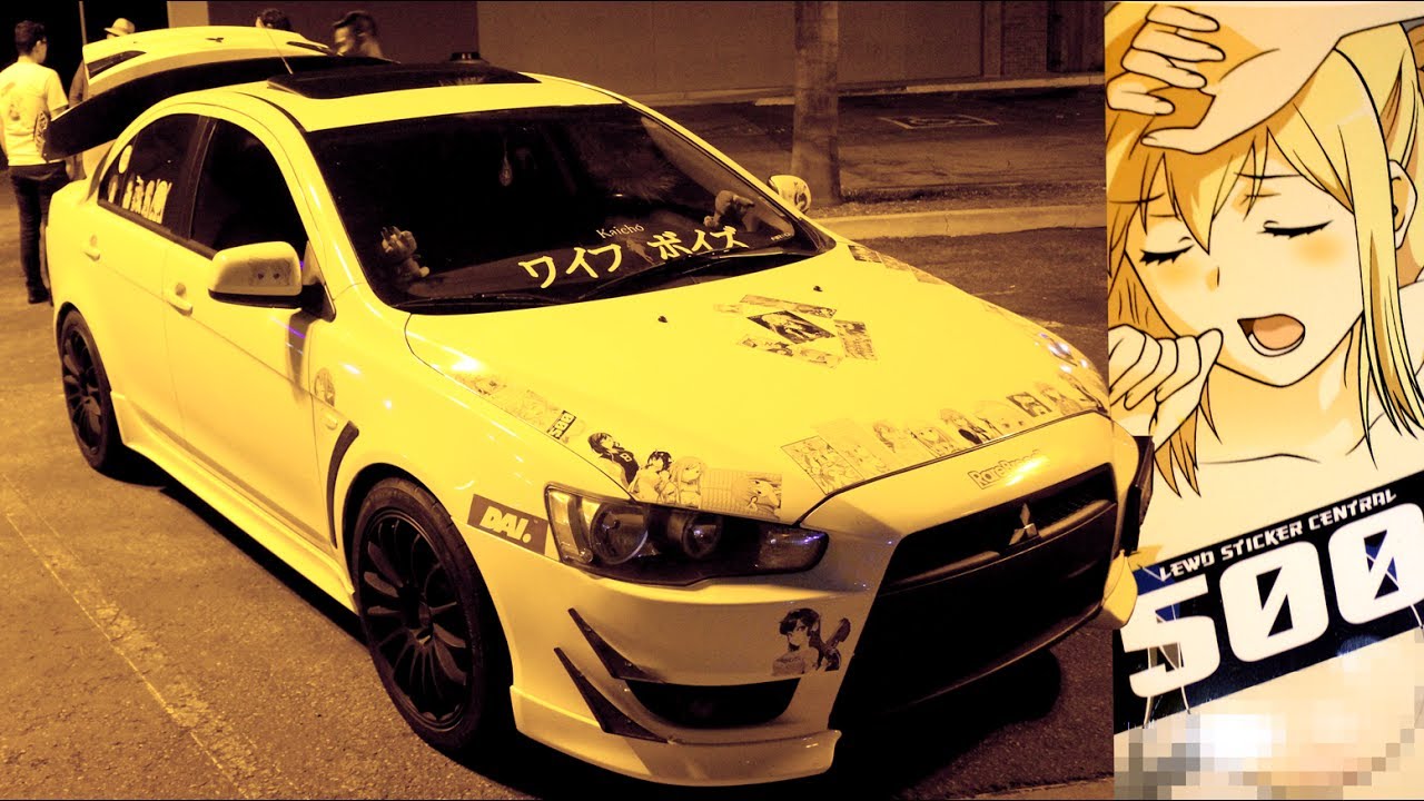 Anime Stickers On Car HD wallpaper  Pxfuel